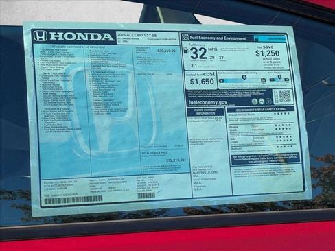 New 2025 Honda Accord SE image 17