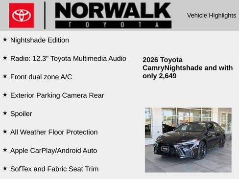Used 2026 Toyota Camry Hybrid FWD image 10