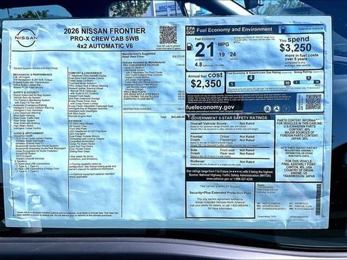 New 2026 Nissan Frontier Pro-X w/ Pro-X Convenience Package image 13