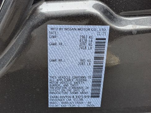 New 2025 Nissan Altima 2.5 SV image 33