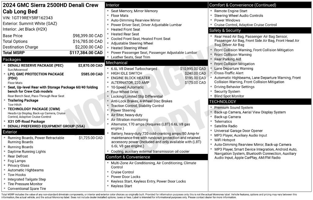 Used 2024 GMC Sierra 2500 Denali w/ Denali Reserve Package AWD/4WD image 13