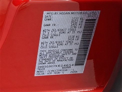 New 2026 Nissan Frontier SV w/ SV Convenience Package image 9