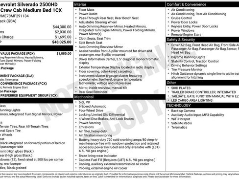 Used 2021 Chevrolet Silverado 2500 Custom w/ Custom Value Package AWD/4WD image 6