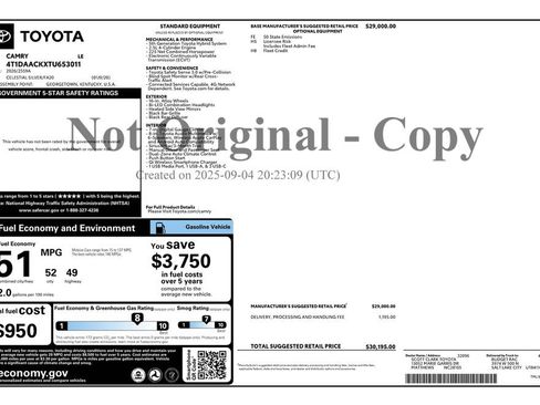 Used 2026 Toyota Camry LE image 4