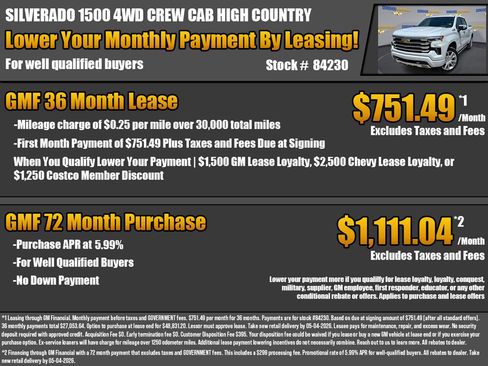 New 2026 Chevrolet Silverado 1500 High Country AWD/4WD image 2
