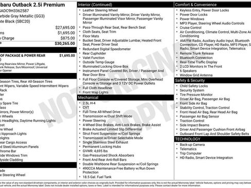Used 2017 Subaru Outback 2.5i Premium image 43