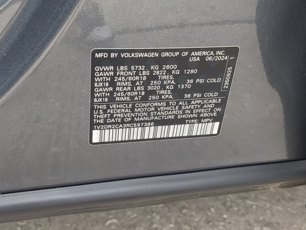 Certified 2024 Volkswagen Atlas SE FWD image 35