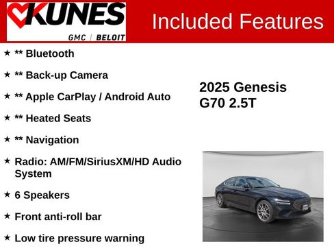 Used 2025 Genesis G70 2.5T AWD/4WD image 2