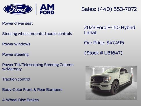 Used 2023 Ford F150 Lariat w/ Equipment Group 502A High AWD/4WD image 11
