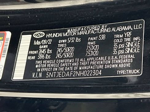 Certified 2022 Hyundai Santa Cruz Limited AWD/4WD image 39