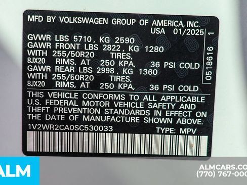 Used 2025 Volkswagen Atlas SE FWD image 60
