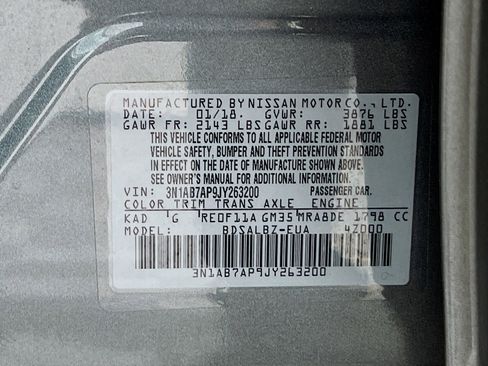 Used 2018 Nissan Sentra S w/ S Midnight Style Package FWD image 27
