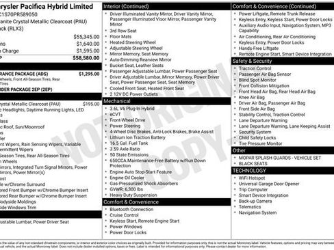 Used 2023 Chrysler Pacifica Limited w/ S Appearance Package image 10