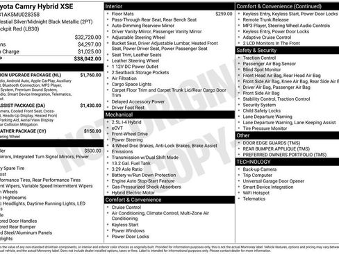 Used 2021 Toyota Camry XSE w/ Navigation Upgrade Package FWD image 23