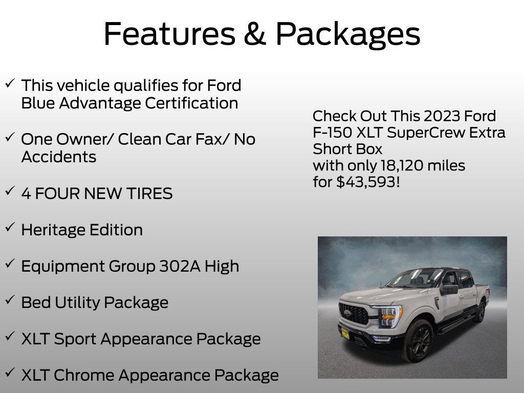 Certified 2023 Ford F150 XLT w/ Equipment Group 302A High AWD/4WD image 4