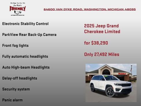 Used 2025 Jeep Grand Cherokee Limited w/ Black Appearance Package AWD/4WD image 30