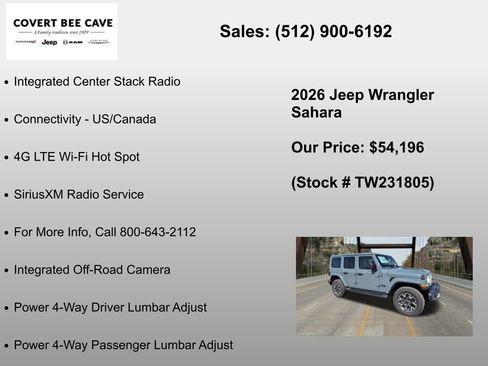 New 2026 Jeep Wrangler Sahara AWD/4WD image 36
