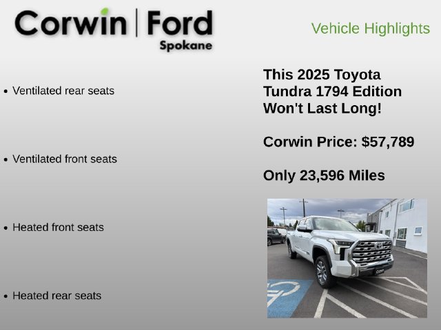 Used 2025 Toyota Tundra 1794 Edition AWD/4WD image 12