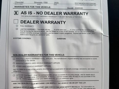 Used 2025 Chevrolet Silverado 1500 W/T w/ WT Value Package AWD/4WD image 27
