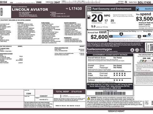 Used 2025 Lincoln Aviator Reserve w/ Jet Appearance Package AWD/4WD image 4
