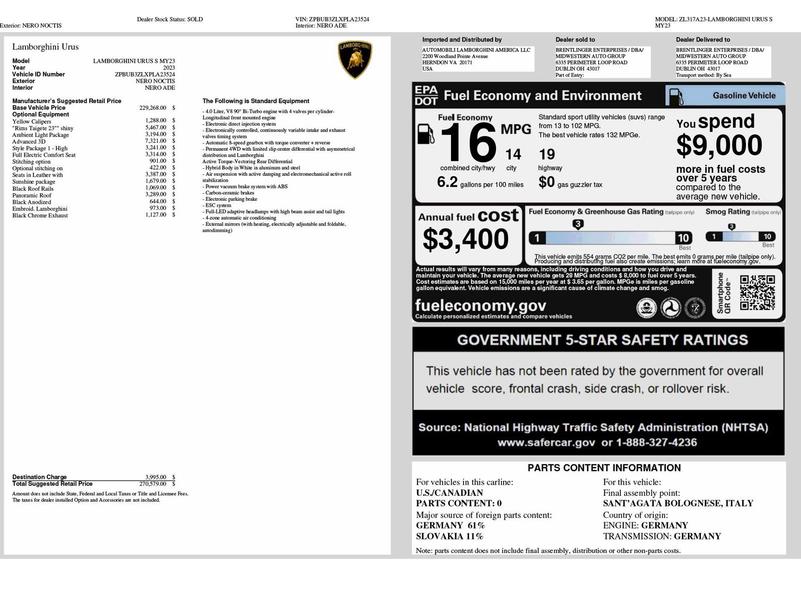 Used 2023 Lamborghini Urus S AWD/4WD image 6