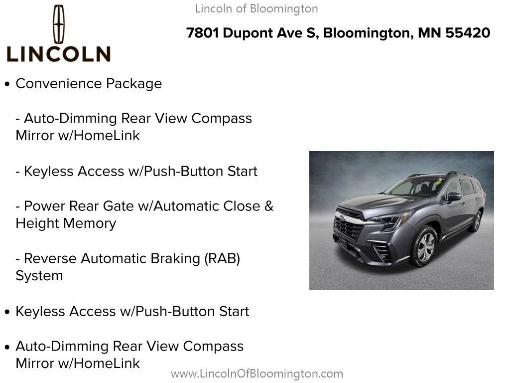 Used 2024 Subaru Ascent Premium w/ Convenience Package AWD/4WD image 5