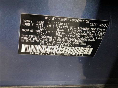 Used 2021 Subaru Outback Touring XT image 16