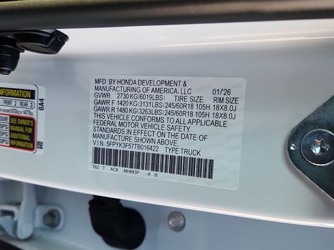 New 2026 Honda Ridgeline RTL image 17