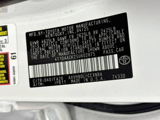 Certified 2025 Toyota Camry LE FWD image 32