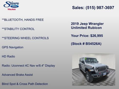 Used 2019 Jeep Wrangler Unlimited Rubicon AWD/4WD image 34