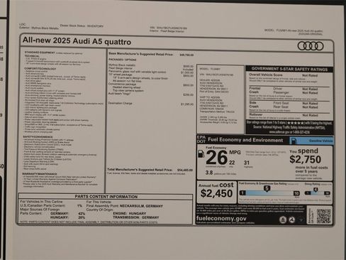 New 2025 Audi A5 2.0T Premium image 32