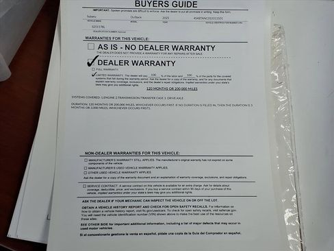 Certified 2025 Subaru Outback Limited image 27