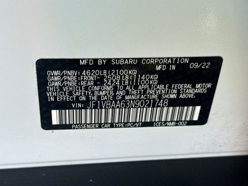 Used 2022 Subaru WRX Base image 25