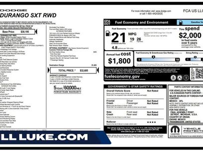 Used 2019 Dodge Durango SXT w/ 3rd Row Seating Group