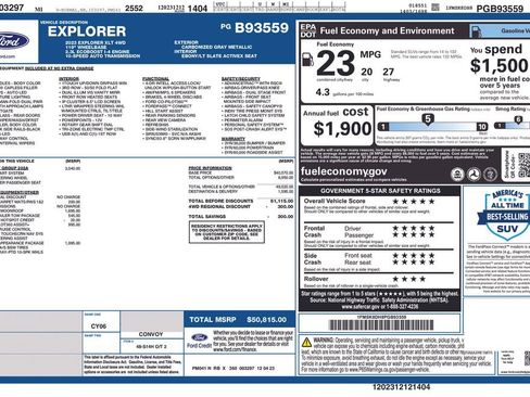 Used 2023 Ford Explorer XLT w/ Equipment Group 202A image 37