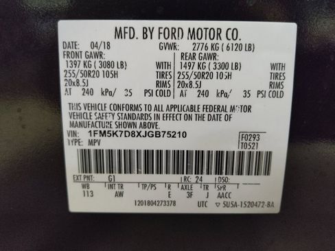 Used 2018 Ford Explorer XLT w/ Equipment Group 202A FWD image 33