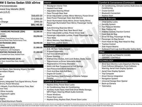 Used 2016 BMW 550i xDrive Sedan image 37