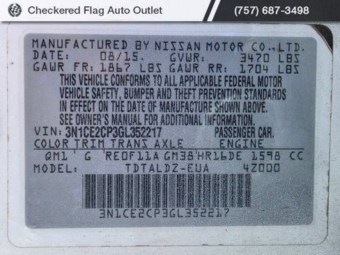 Used 2016 Nissan Versa Note SV FWD image 18