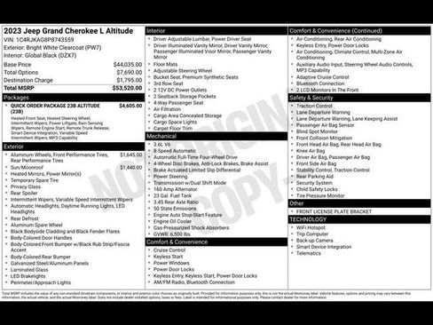 Used 2023 Jeep Grand Cherokee L Laredo AWD/4WD image 3