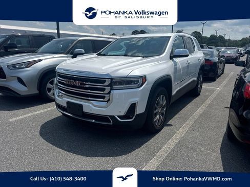 Used 2021 GMC Acadia SLT w/ LPO, Bright Accent Package FWD image 1