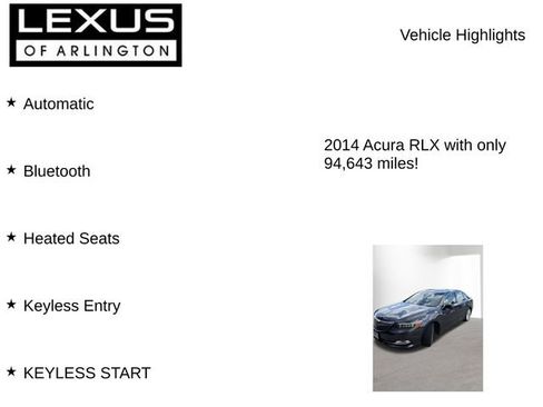 Used 2014 Acura RLX w/ Advance Package FWD image 7