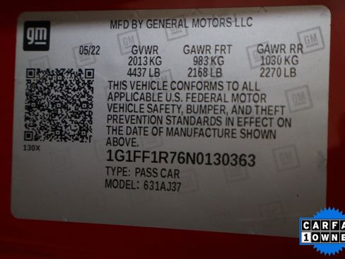 Certified 2022 Chevrolet Camaro LT w/ Technology Package image 31