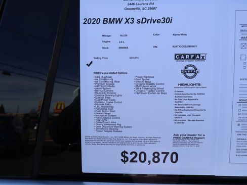 Used 2020 BMW X3 sDrive30i w/ Driving Assistance Package image 42