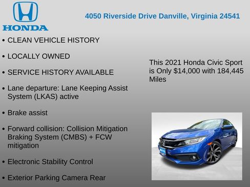 Used 2021 Honda Civic Sport image 7