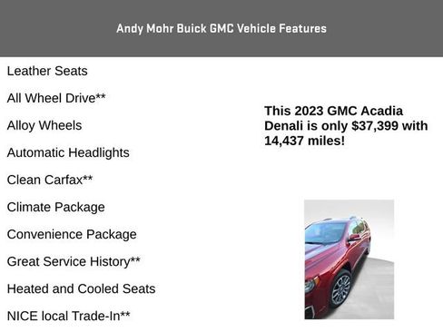 Used 2023 GMC Acadia Denali w/ Denali Ultimate Package AWD/4WD image 8