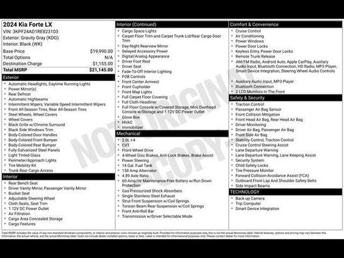 Used 2024 Kia Forte LX FWD image 29