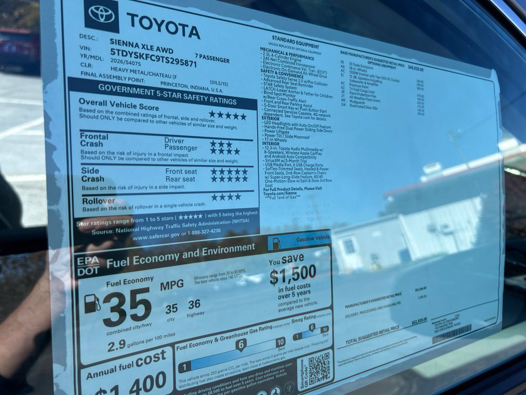 New 2026 Toyota Sienna XLE AWD/4WD image 31
