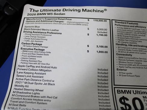 Used 2026 BMW M5 w/ Carbon Package AWD/4WD image 46
