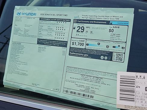 New 2026 Hyundai Sonata SEL FWD image 24