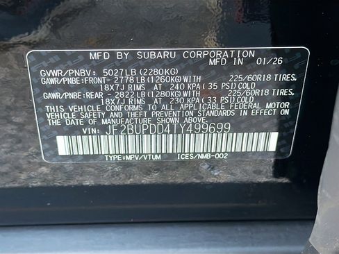 New 2026 Subaru Outback Limited image 43